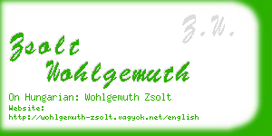 zsolt wohlgemuth business card